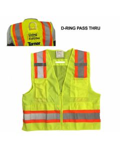 Majestic - Class 2 D-ring Pass Thru Mesh Safety Vest
