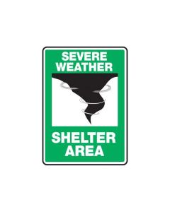 Severe Weather Dura-Plastic Safety Sign