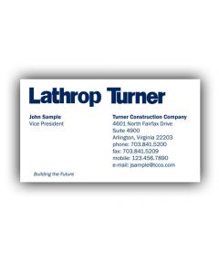 Lathrop Turner Business Cards (250)
