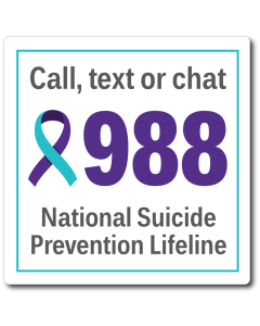 National Suicide Prevention Lifeline Stickers