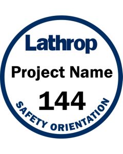Lathrop - Project Name Hard Hat Stickers - 250