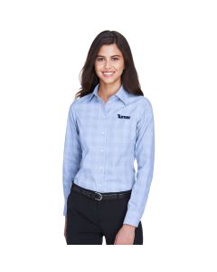 Devon & Jones - Women's Crown Collection Glen Plaid Woven Dress Shirt