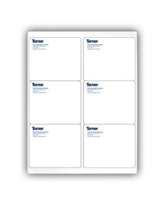 Turner Mailing Labels (6 Label Sheet)