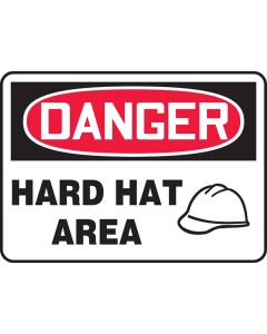 OSHA Danger Safety Sign: Hard Hat Area