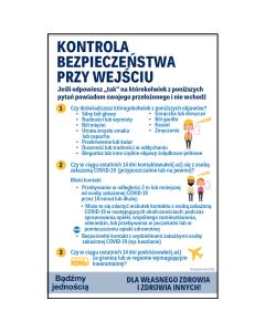 POLISH - PRIOR TO ENTRY SAFETY CHECK - Banner - 3' x 5'
