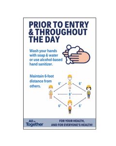 PRIOR TO ENTRY & THROUGHOUT THE DAY - Banner - 3' x 5'