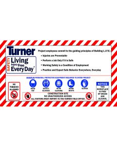 Turner Building L.I.F.E. Banner - Gate Banner 5'x10'